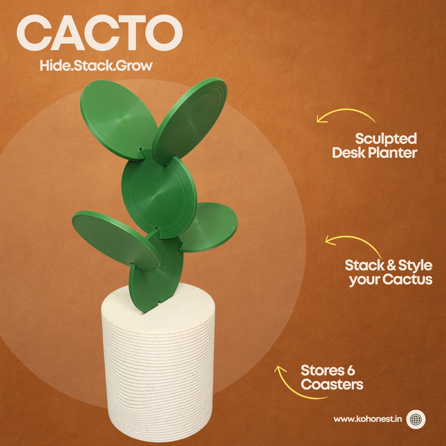 CACTO – Cactus Coaster Planter