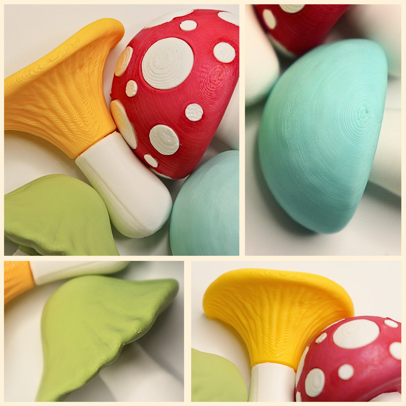 FUNGINIS – Mushroom Fridge Magnets (Set of 4)