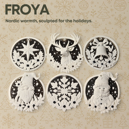 FROYA – Nordic Christmas Ornaments (Set of 6)