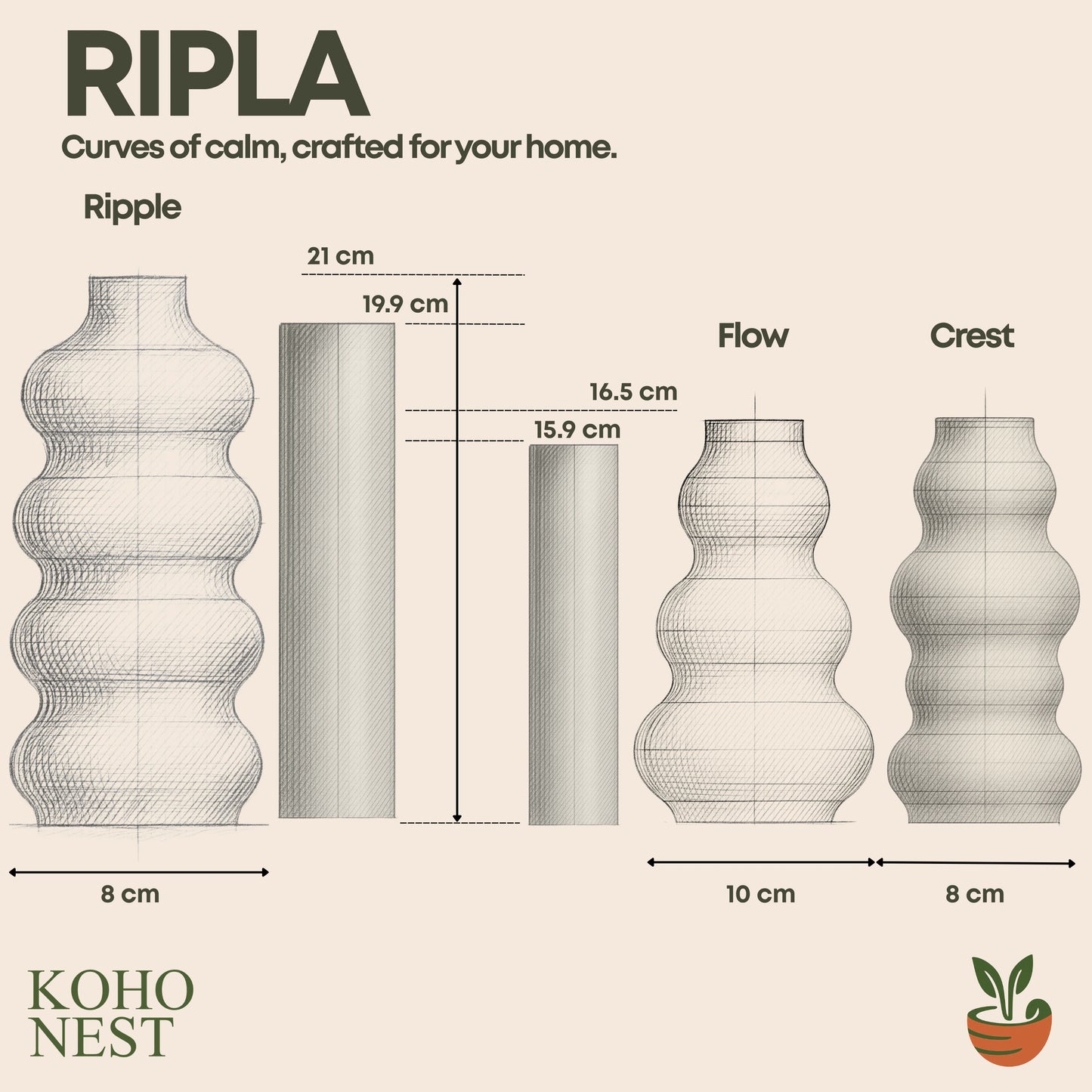 RIPLA – Sculptural Vase Collection