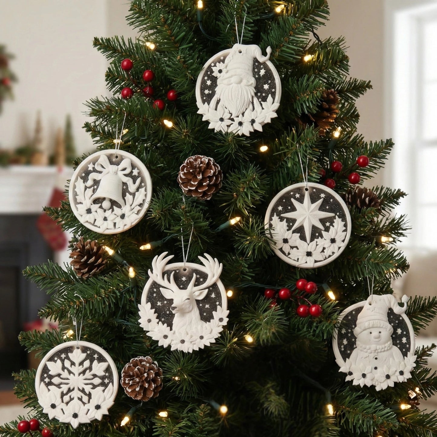 FROYA – Nordic Christmas Ornaments (Set of 6)