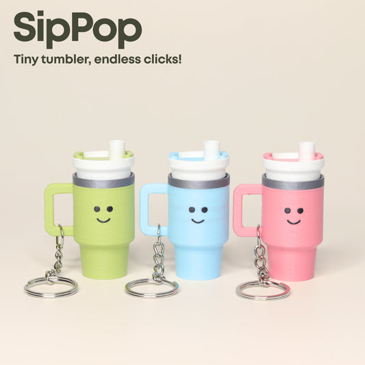 SipPop – Tumbler Fidget Keyring