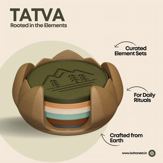 TATVA – Sculptural Element Coasters (Set of 6)
