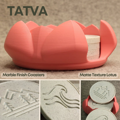 TATVA – Sculptural Element Coasters (Set of 6)